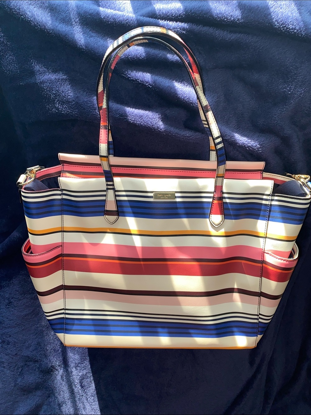 Kate Spade Striped Multi-Color Tote Bag / Diaper bag